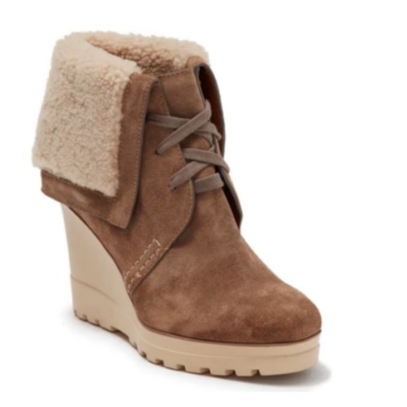 see by chloéFoldover Faux Fur Cuff Wedge Boot MSRP$515 EU 37 / US 7